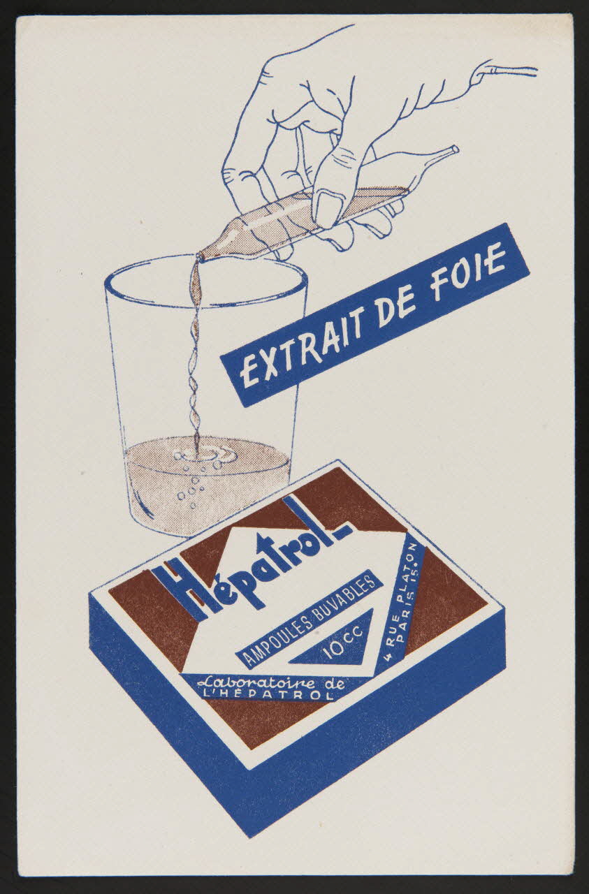 buvard publicitaire EXTRAIT DE FOIE  Hépatrol 1994.34.1034 Photo