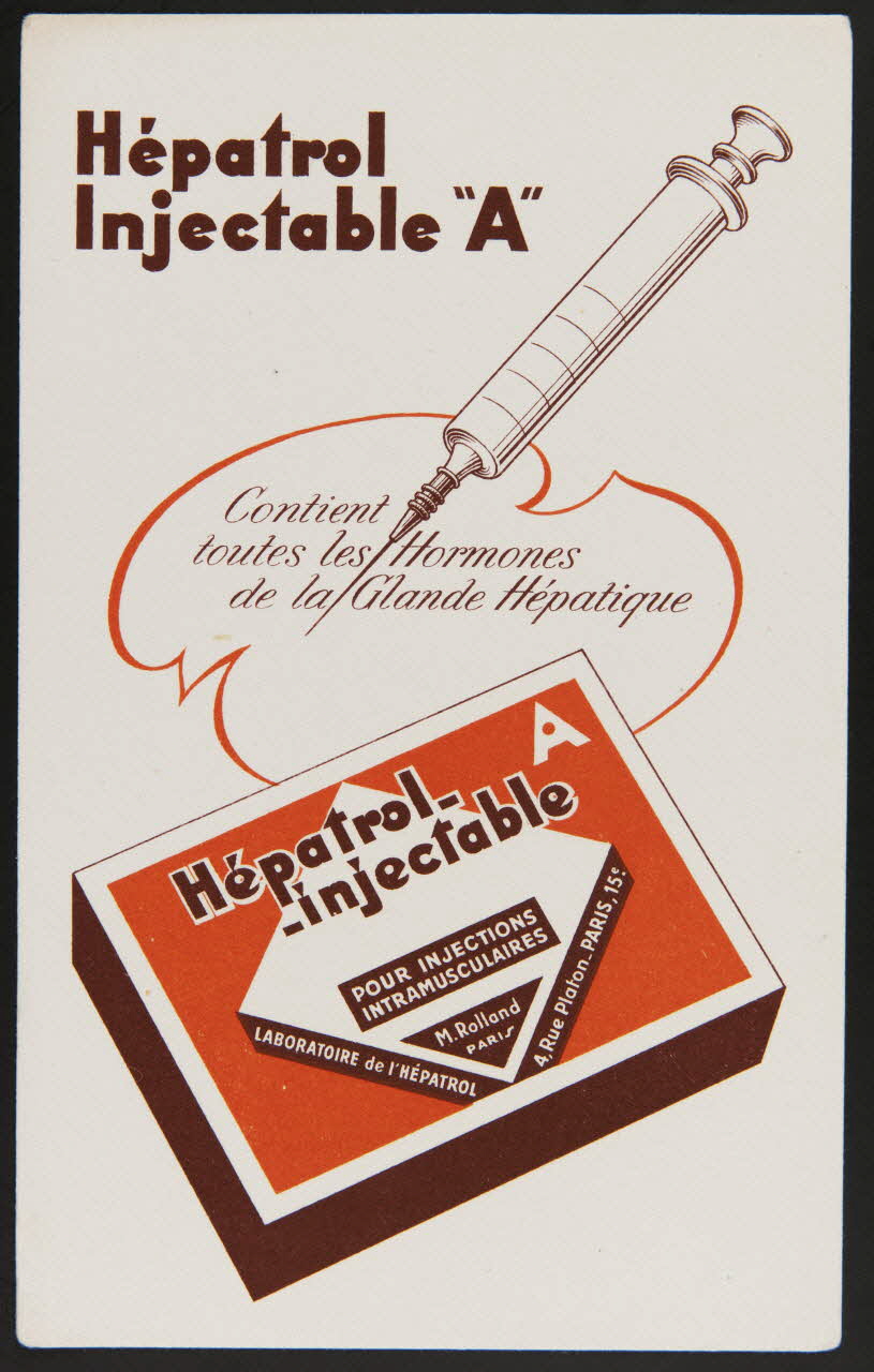 buvard publicitaire Hépatrol  Injectable "A" 1994.34.1035 Photo