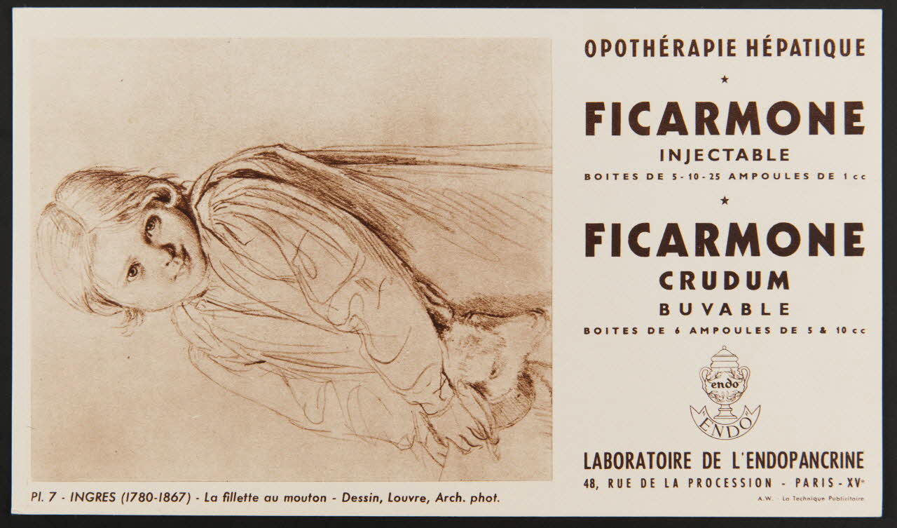 buvard publicitaire OPOTHERAPIE HEPATIQUE  FICARMONE 1994.34.1041 Photo