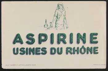 buvard publicitaire ASPIRINE  USINES DU RHÔNE 1994.34.1043 Photo