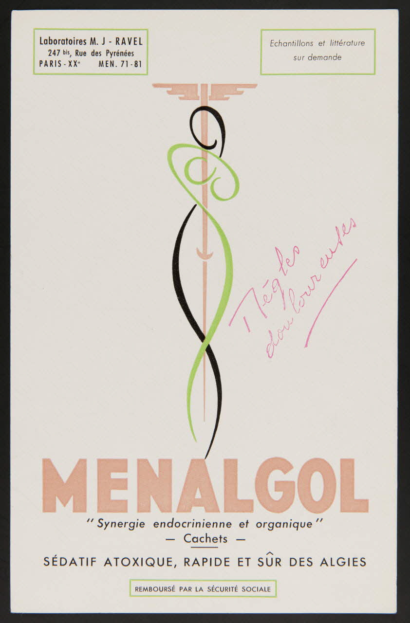 buvard publicitaire MENALGOL 1994.34.1045 Photo