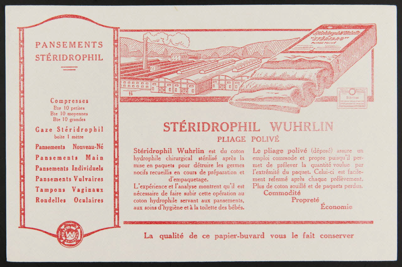 buvard publicitaire PANSEMENTS  STERIDROPHIL 1994.34.1046 Photo
