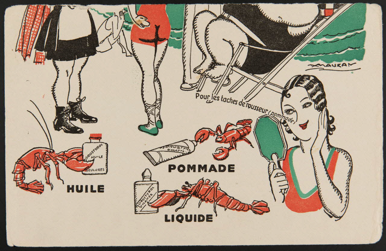 buvard publicitaire Pour les taches de rousseur (pommade)  POMMADE  HUILE  LIQUIDE 1994.34.1049 Photo