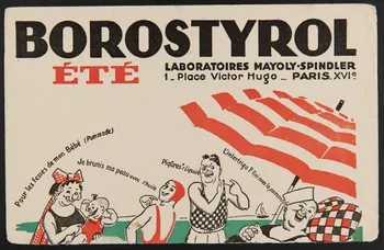 buvard publicitaire BOROSTYROL  ETE 1994.34.1050  Photo