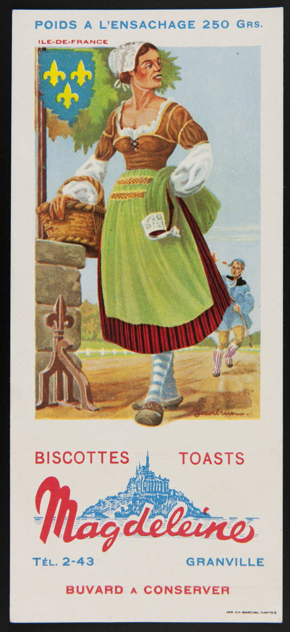 buvard publicitaire BISCOTTES TOASTS  Magdeleine 1994.34.106 Photo