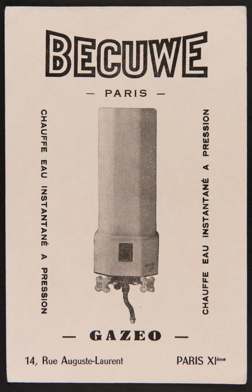 buvard publicitaire BECUWE 1994.34.1060 Photo