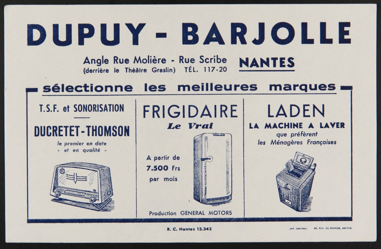 buvard publicitaire DUPUY - BARJOLLE 1994.34.1067 Photo