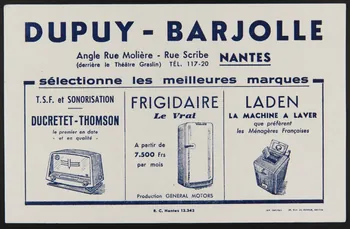 buvard publicitaire DUPUY - BARJOLLE 1994.34.1067 Photo