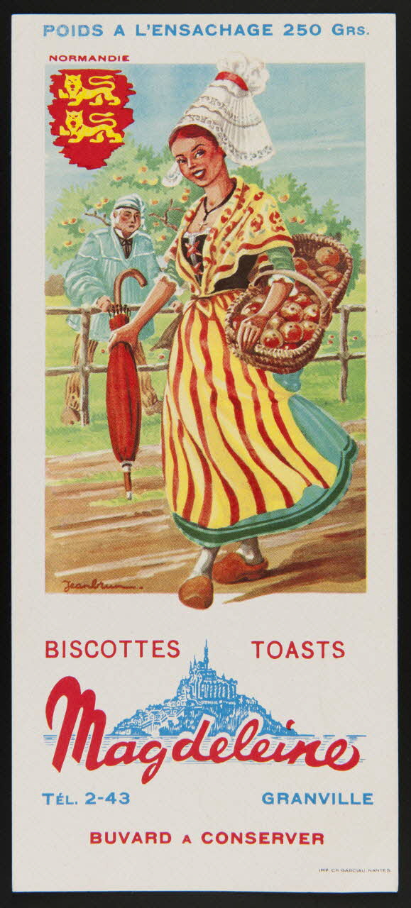 buvard publicitaire BISCOTTES TOASTS  Magdeleine 1994.34.107 Photo
