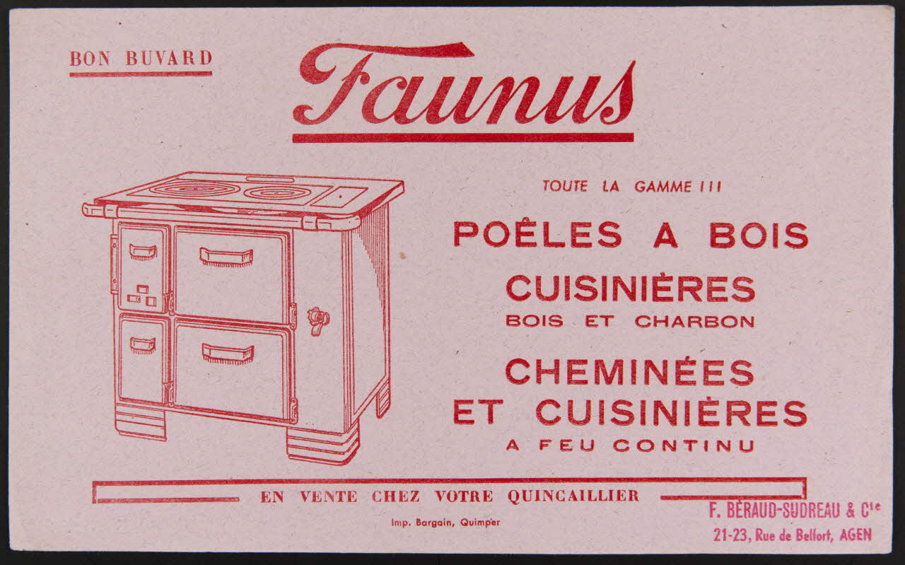 buvard publicitaire Faunus 1994.34.1070 Photo