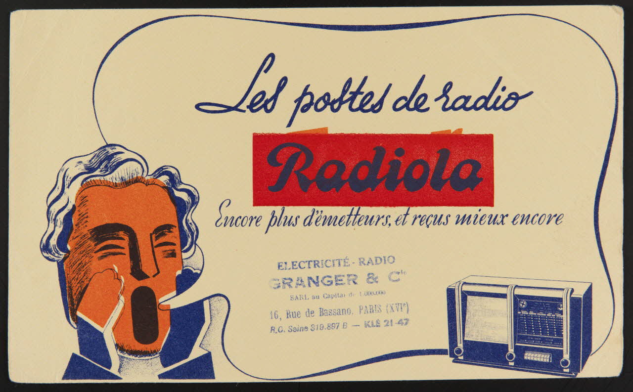 buvard publicitaire Les postes de radio  Radiola 1994.34.1074 Photo