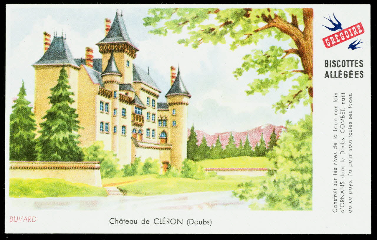 buvard publicitaire Château de CLERON (Doubs) 1994.34.108 Photo
