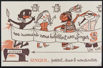 buvard publicitaire nos mamans nous habillent avec Singer 1994.34.1082 Photo