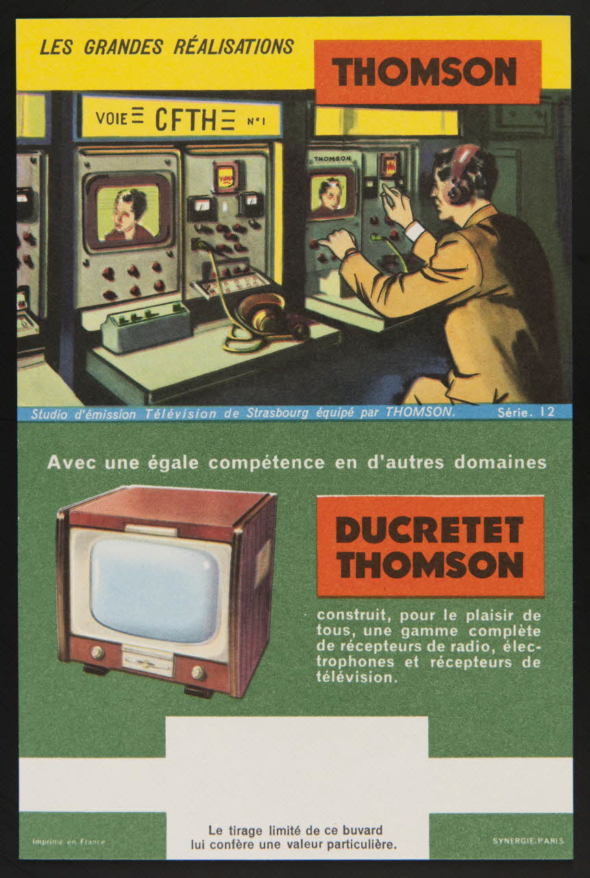 buvard publicitaire LES GRANDES REALISATIONS  THOMSON 1994.34.1086 Photo