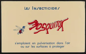 buvard publicitaire LES INSECTICIDES  MOSQUITOX 1994.34.1094  Photo