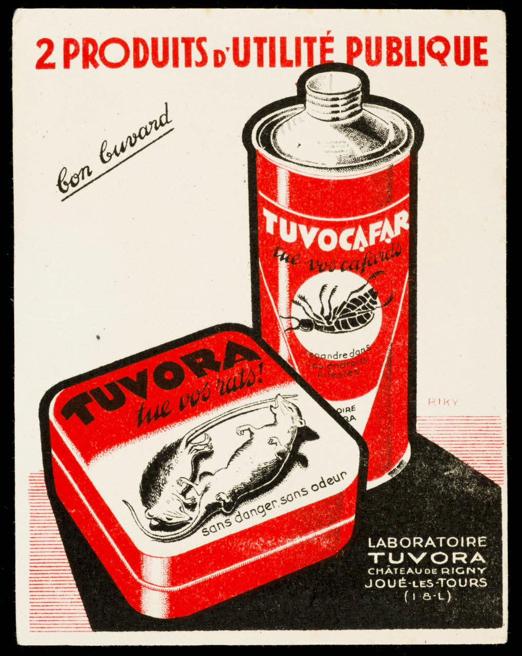 buvard publicitaire TUVORA 1994.34.1097 Photo Mucem