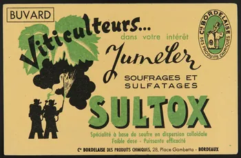 buvard publicitaire Viticulteurs...  dans votre intérêt  Jumelez 1994.34.1098 Photo