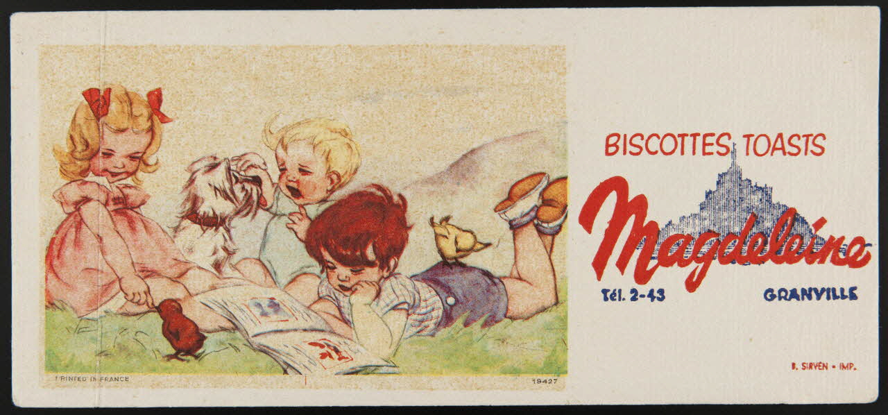 buvard publicitaire BISCOTTES TOASTS  Magdeleine 1994.34.112 Photo