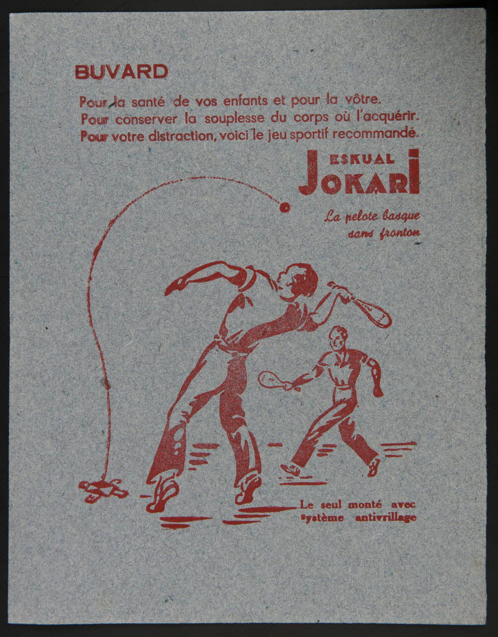 buvard publicitaire ESKUAL  JOKARI 1994.34.1124 Photo