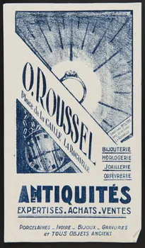 buvard publicitaire O. ROUSSEL  ANTIQUITES  EXPERTISES . ACHATS . VENTES 1994.34.1126 Photo
