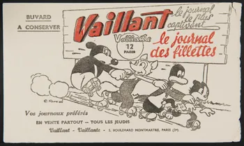 buvard publicitaire Vaillant le journal  le plus  captivant 1994.34.1137  Photo