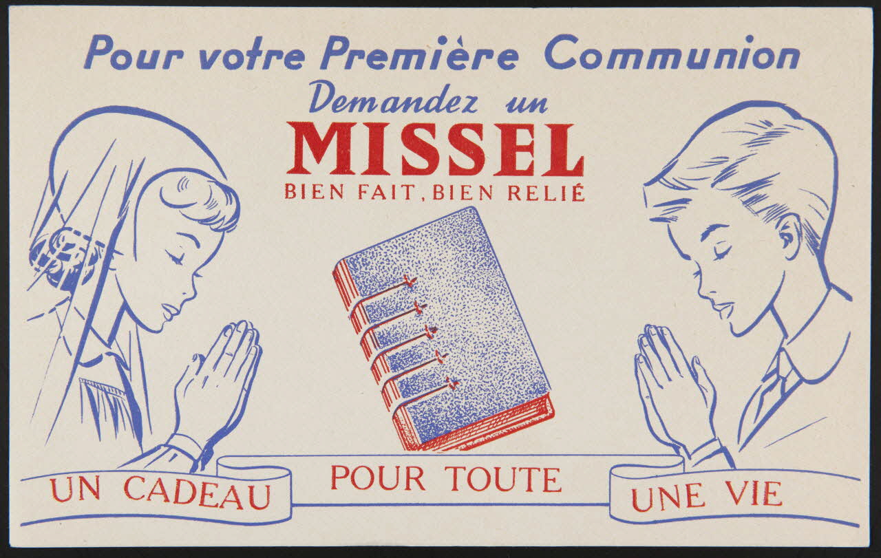 buvard publicitaire Pour votre Première Communion  Demandez un  MISSEL 1994.34.1149 Photo