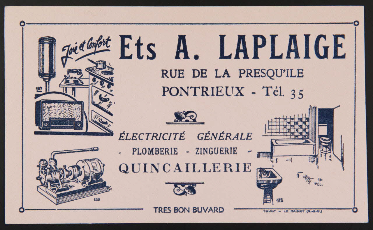 buvard publicitaire Ets A. LAPLAIGE 1994.34.1151 Photo