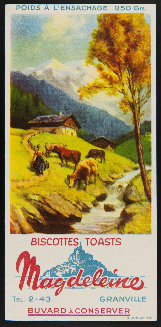 buvard publicitaire BISCOTTES TOASTS  Magdeleine 1994.34.118 Photo