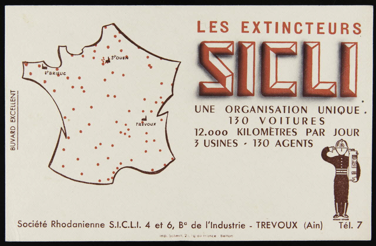 buvard publicitaire LES EXTINCTEURS  SICLI 1994.34.1187 Photo