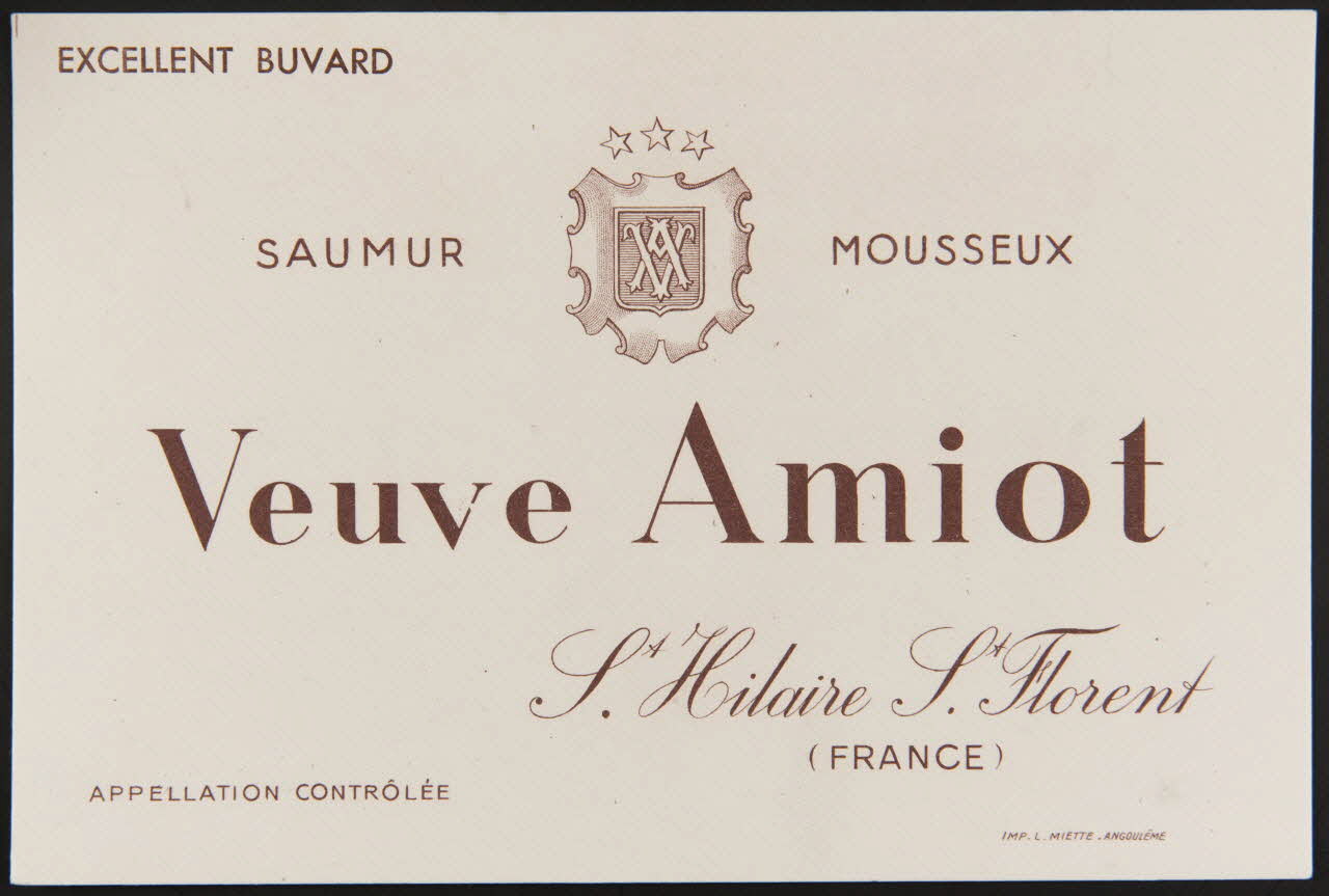 buvard publicitaire SAUMUR  MOUSSEUX  Veuve Amiot 1994.34.1199 Photo