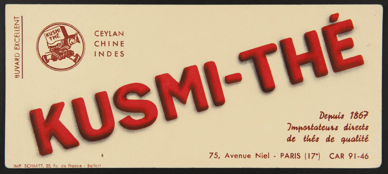 buvard publicitaire KUSMI-THE 1994.34.1268 Photo