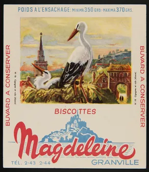 buvard publicitaire BISCOTTES  Magdeleine 1994.34.127 Photo