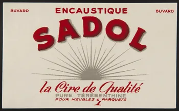 buvard publicitaire ENCAUSTIQUE  SADOL 1994.34.1288  Photo