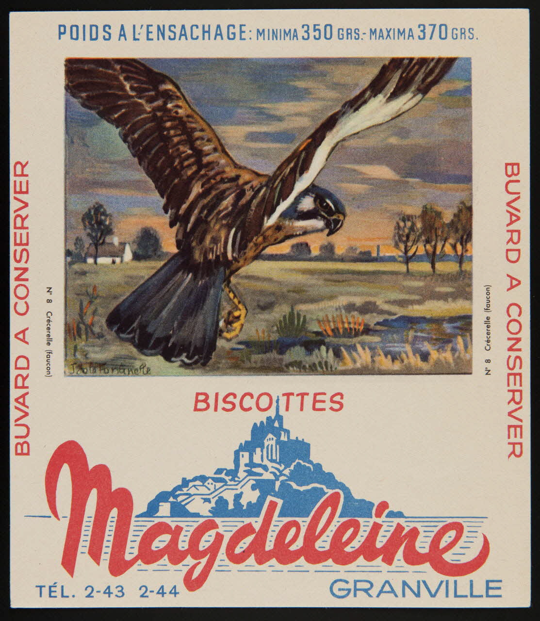 buvard publicitaire BISCOTTES  Magdeleine 1994.34.131 Photo