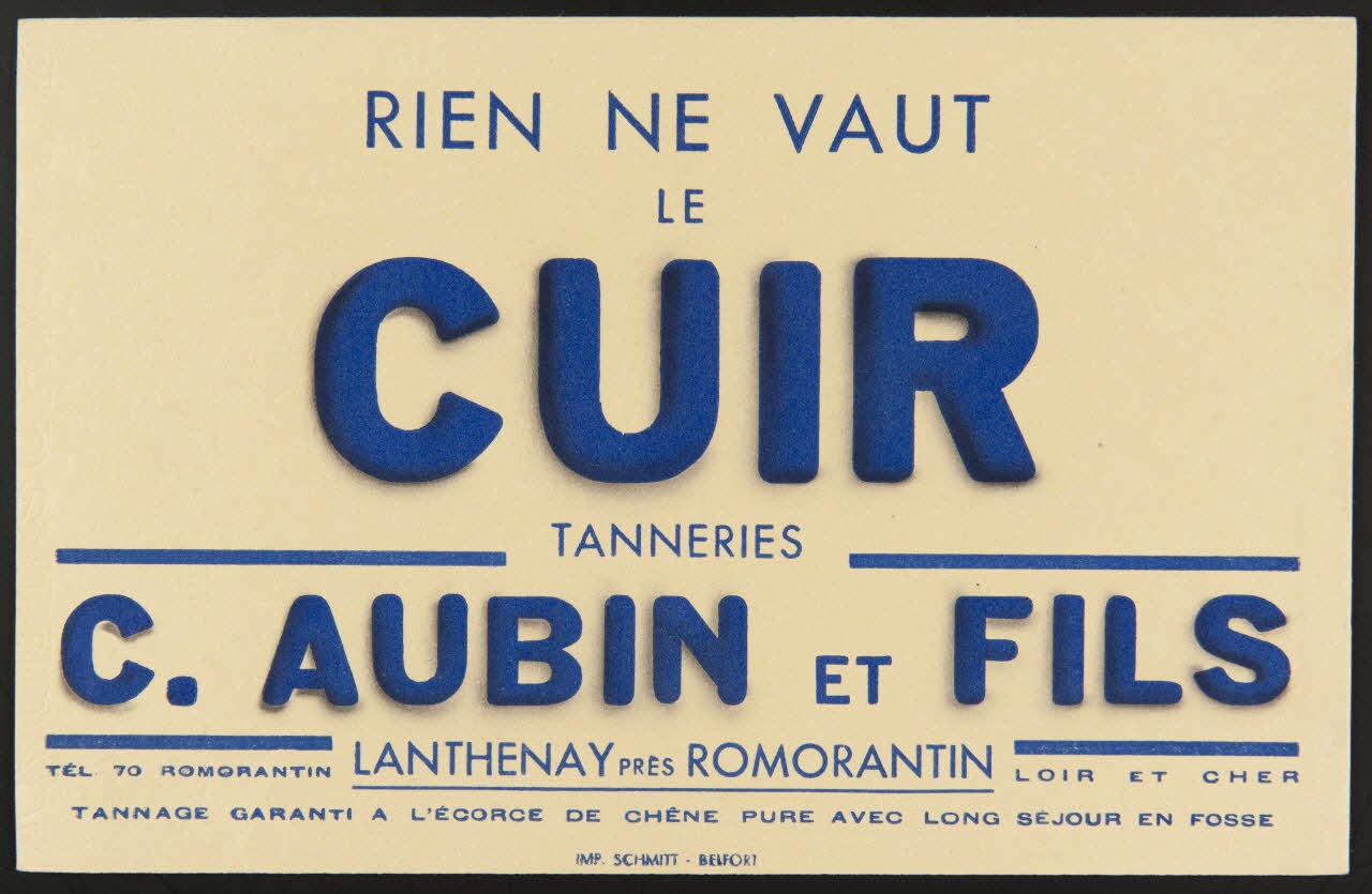 buvard publicitaire RIEN NE VAUT  LE  CUIR 1994.34.1327 Photo