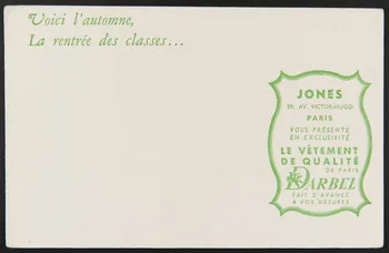 buvard publicitaire Voici l'automne,  La rentrée des classes... 1994.34.1329 Photo