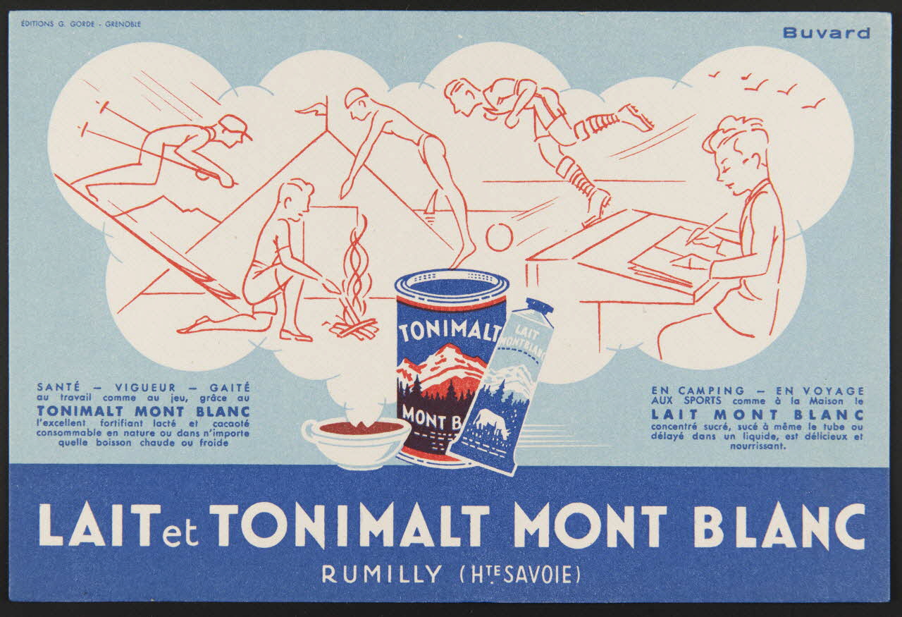 buvard publicitaire LAIT et TONIMALT MONT BLANC 1994.34.137 Photo