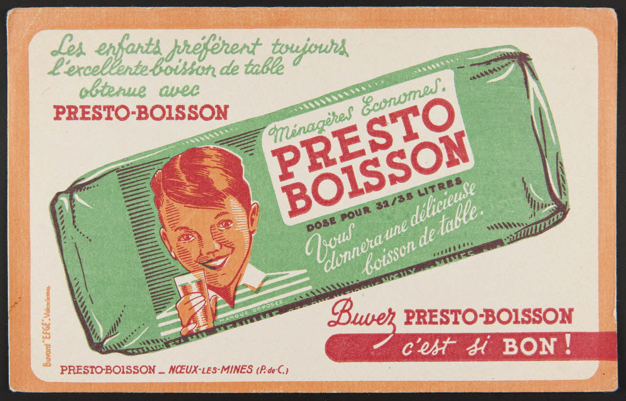 buvard publicitaire PRESTO  BOISSON 1994.34.139 Photo