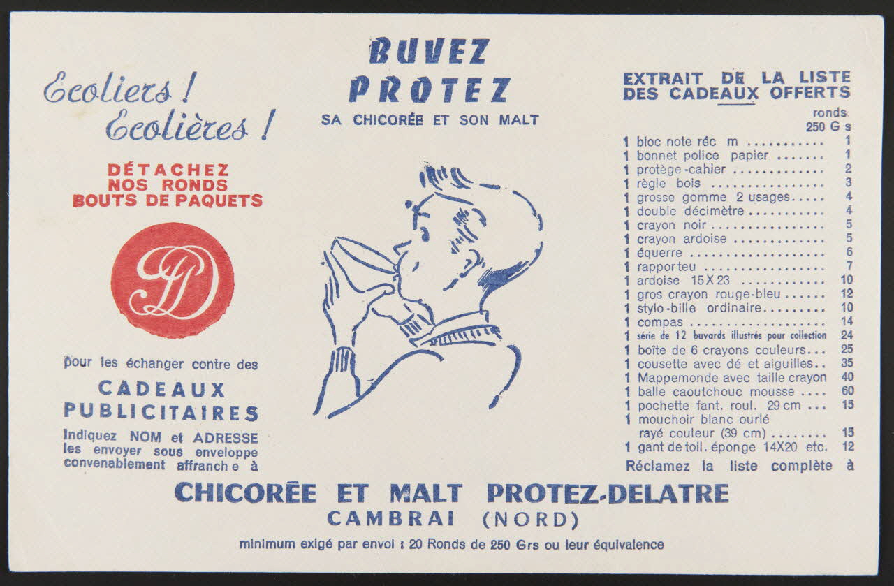 buvard publicitaire BUVEZ  PROTEZ  SA CHICOREE ET SON MALT 1994.34.145 Photo