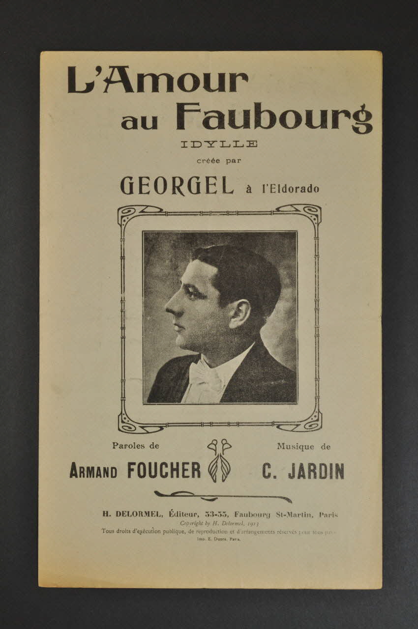 Ch. Jardin ; Armand Foucher ; Georgel ; H. Delormel chanson petit format Île-de-France, France 1912 1965.172.16 Photo Mucem