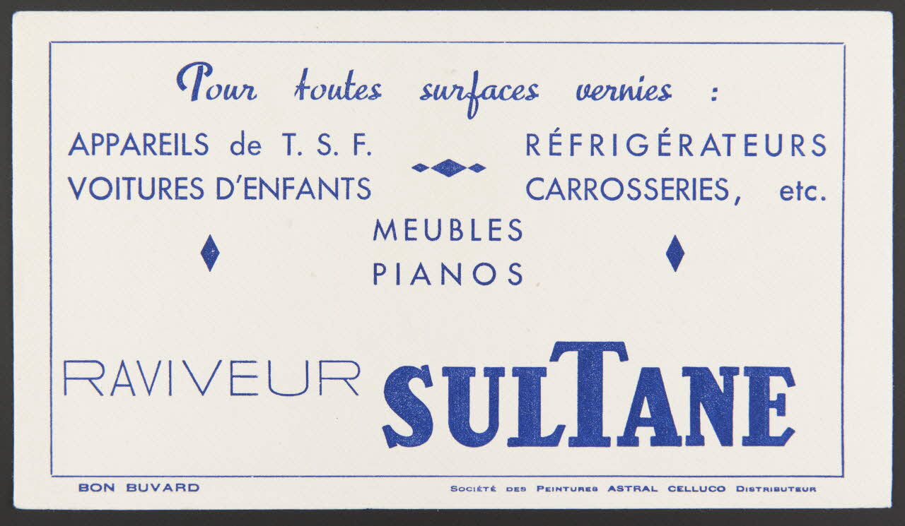 buvard publicitaire Pour toutes surfaces vernies :  RAVIVEUR SULTANE 1994.34.1631 Photo