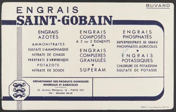 buvard publicitaire ENGRAIS  SAINT-GOBAIN 1994.34.1633 Photo
