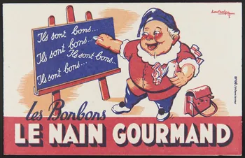 buvard publicitaire Les Bonbons  LE NAIN GOURMAND 1994.34.166  Photo