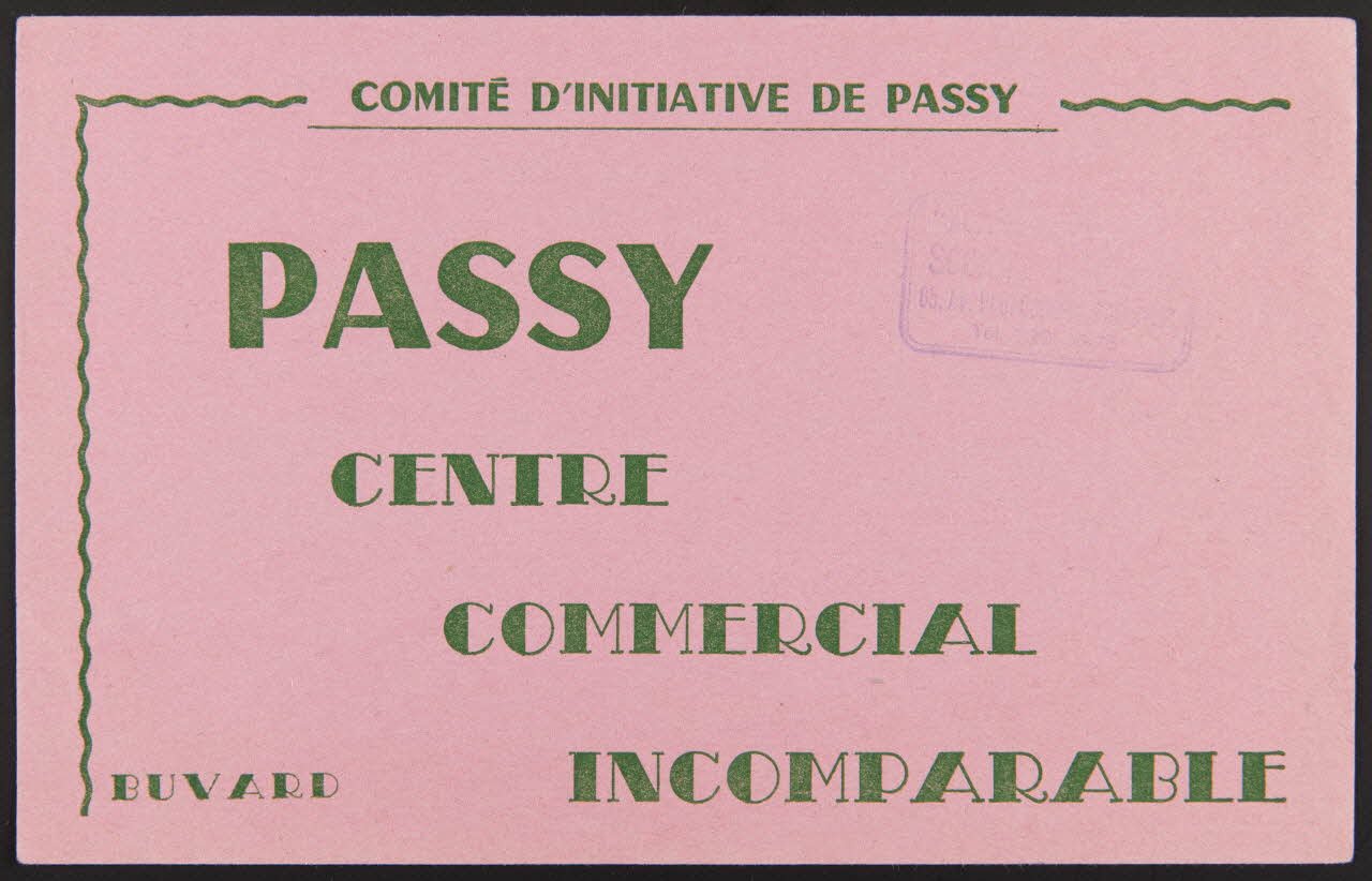 buvard publicitaire PASSY  CENTRE  COMMERCIAL  INCOMPARABLE 1994.34.1735 Photo