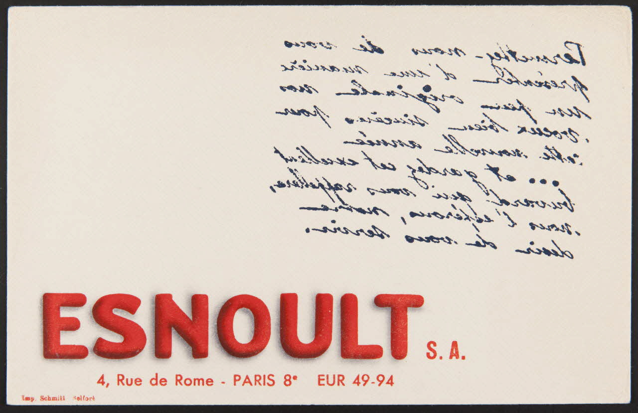 buvard publicitaire ESNOULT S.A. 1994.34.1739 Photo