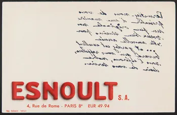 buvard publicitaire ESNOULT S.A. 1994.34.1739  Photo