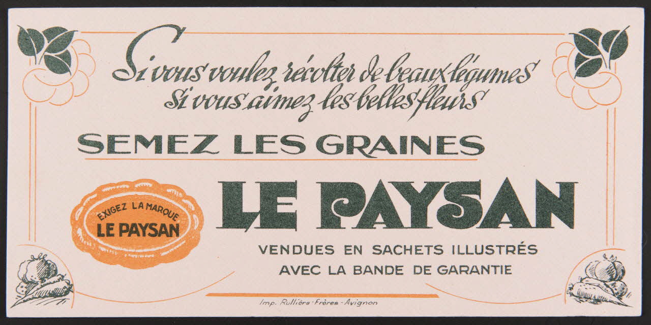 buvard publicitaire SEMEZ LES GRAINES  LE PAYSAN 1994.34.1744 Photo