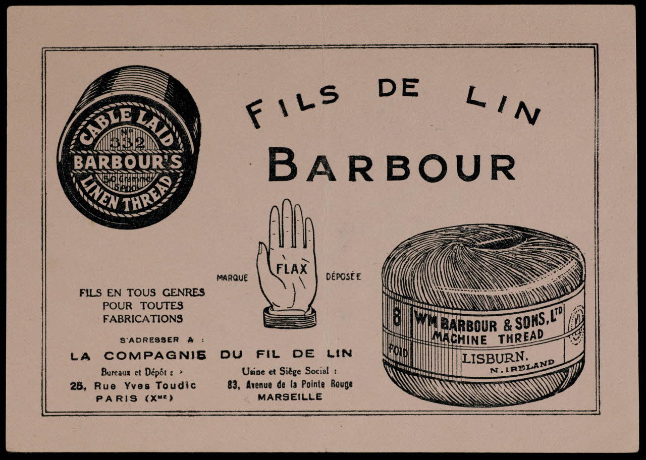 estampe FILS DE LIN  BARBOUR 1994.34.1748 Photo