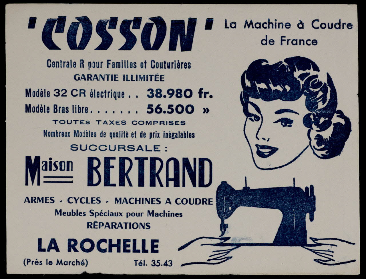 estampe "COSSON"  La Machine à Coudre  de France 1994.34.1749 Photo