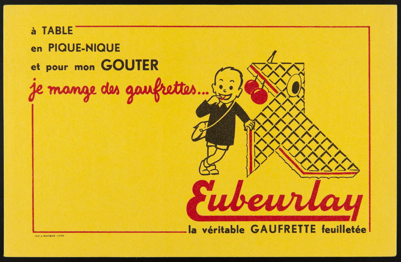 buvard publicitaire Eubeurlay  la véritable GAUFRETTE feuilletée 1994.34.181 Photo